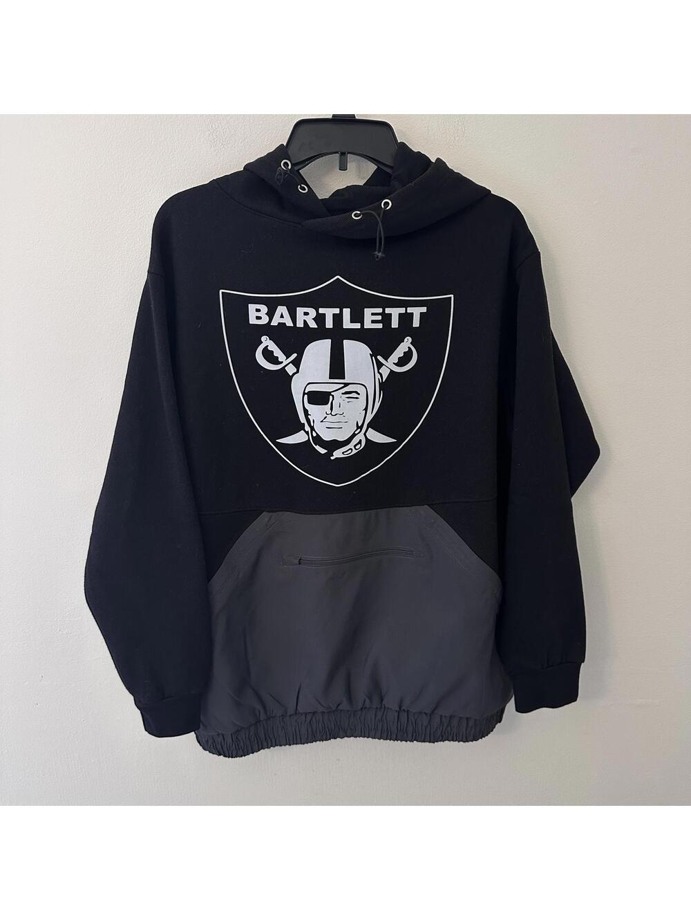 Bartlett Raiders Style Hoodie Black MV Sport Athletic Pullover Size M